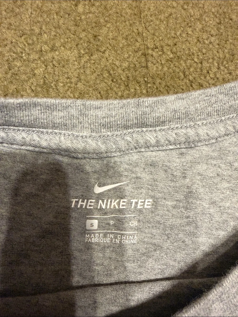 Nike Gray Short-Sleeve Logo Crop Tee